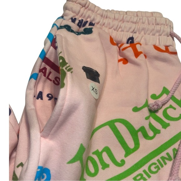 Von Dutch Unisex Pink All Over Print Sweatpants/Joggers |LIMITED EDITION|NEW/NWT - Picture 16 of 16